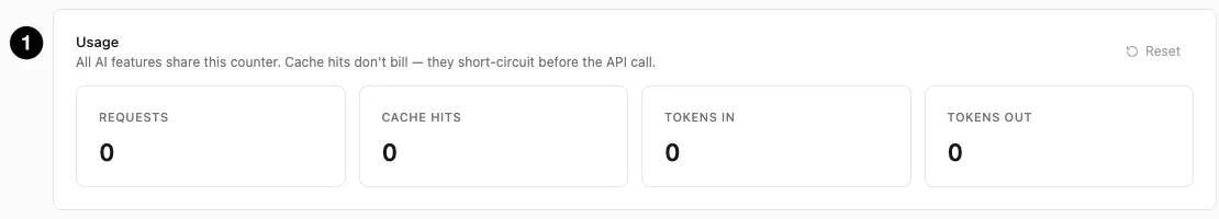 Shared usage counters