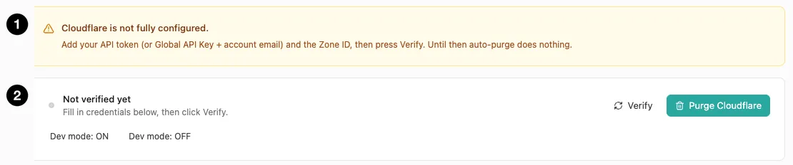 Connection status and verification