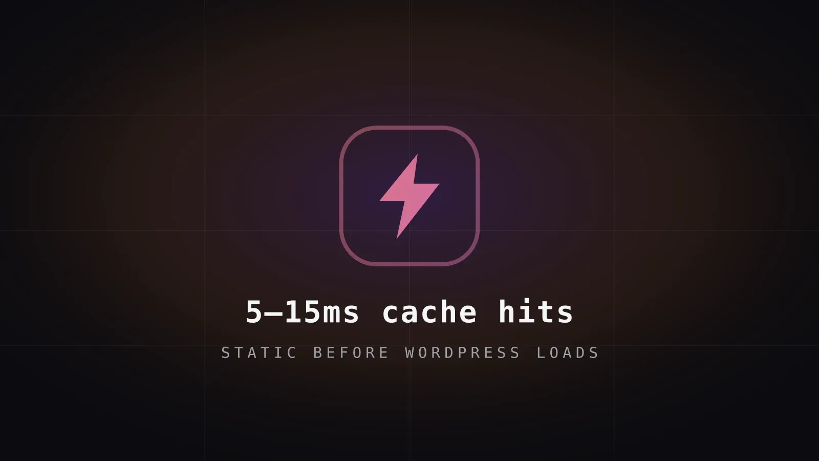 Stylized xSpeed lightning bolt with a 5–15ms cache hit label