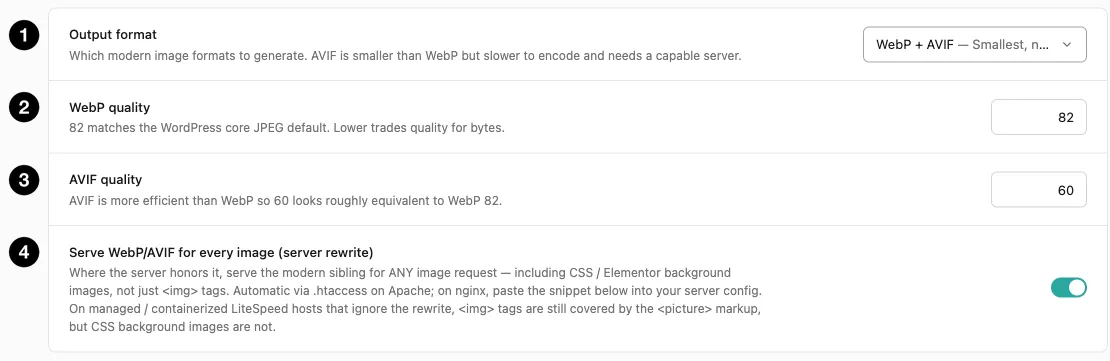 Output format and the server rewrite
