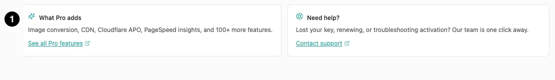 What Pro adds, and the support link