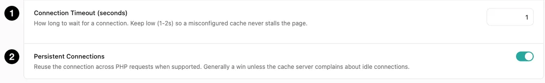 Connection timeout and persistent connections