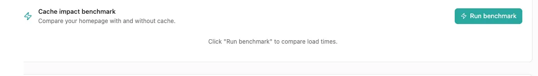 The cache impact benchmark card