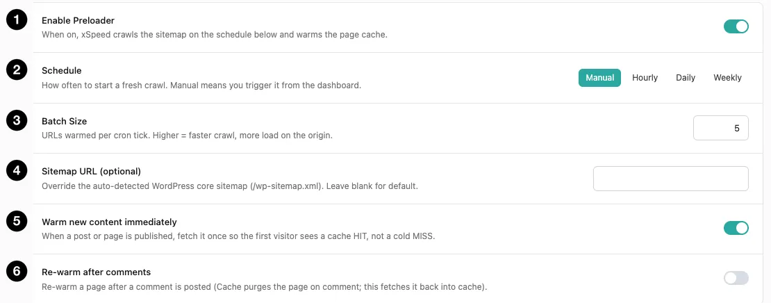 The Crawl Now settings
