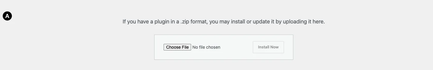 The Upload Plugin screen