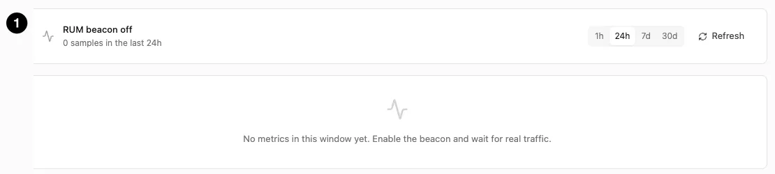The RUM metrics view