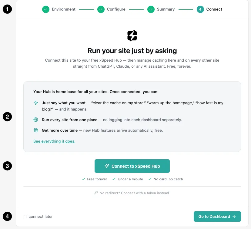 Step 4 — connect to the Hub