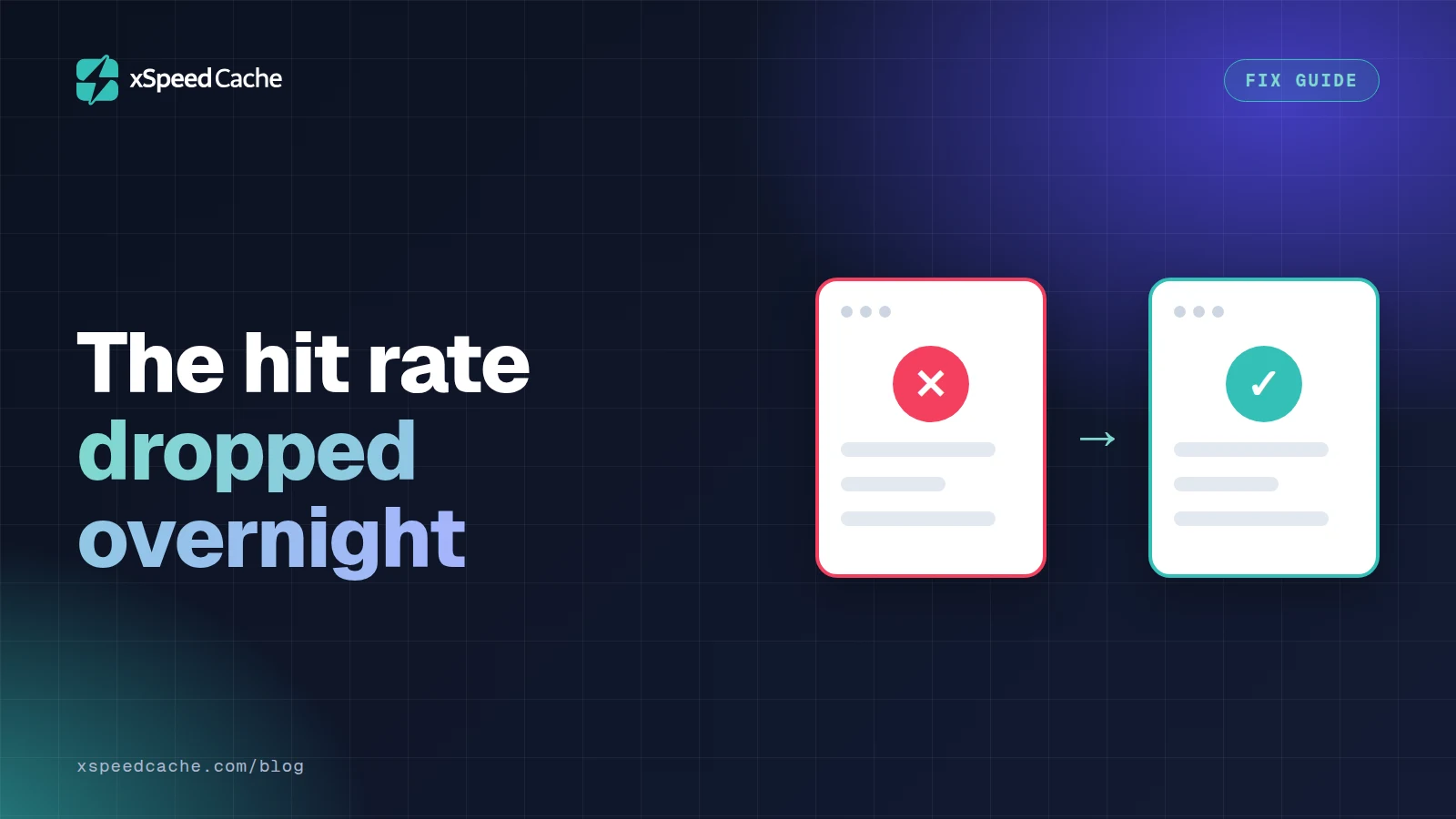 The hit rate dropped overnight, xSpeed cover