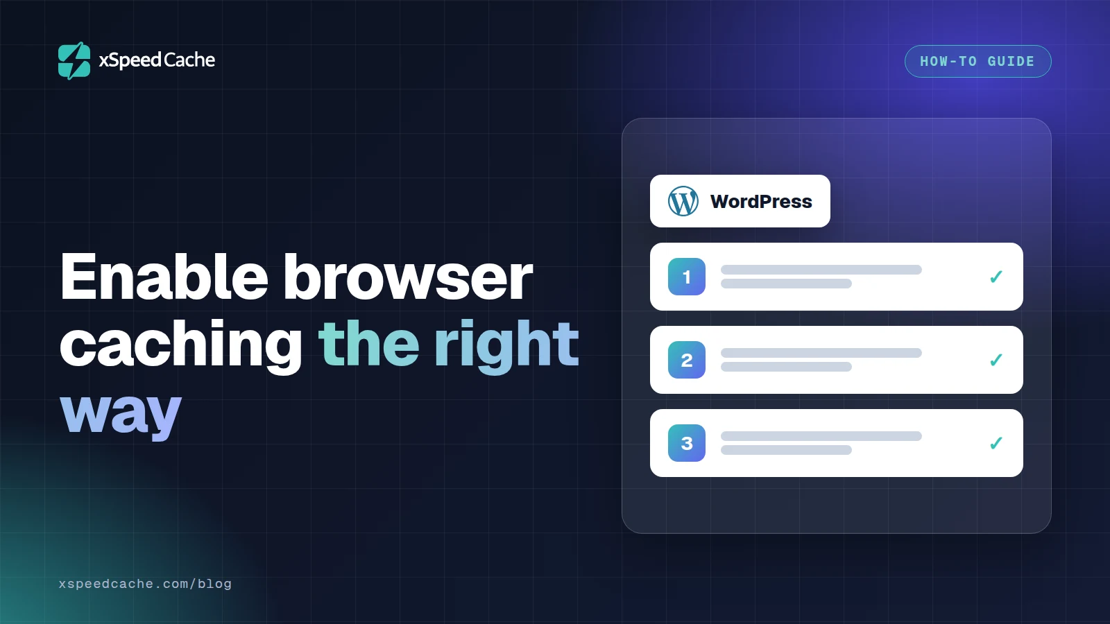 Enable browser caching the right way, with the WordPress logo, xSpeed cover