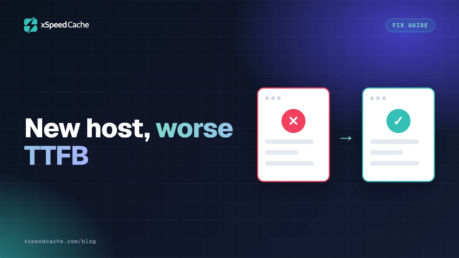 New host, worse TTFB, xSpeed cover
