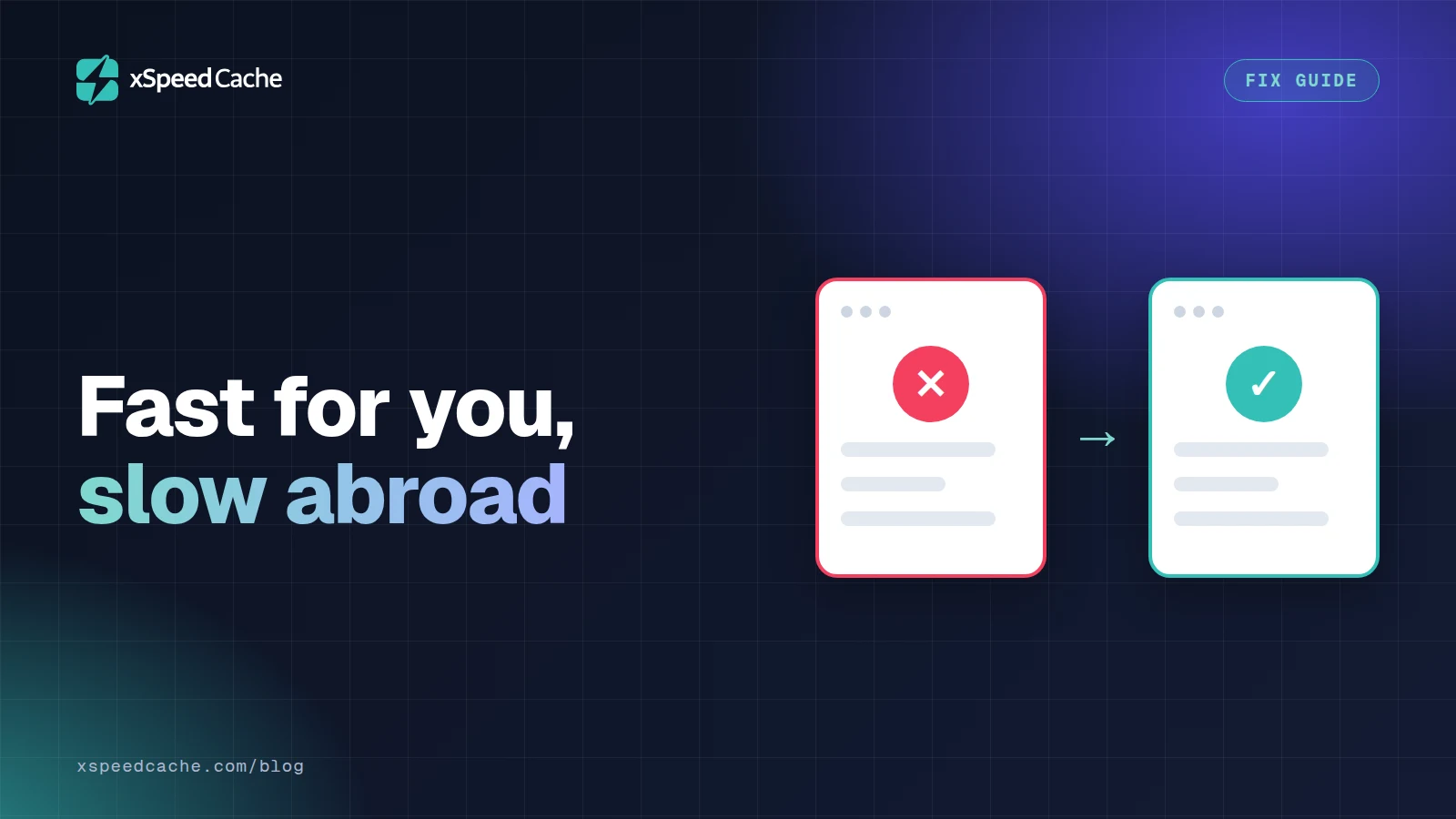 Fast for you, slow abroad, xSpeed cover