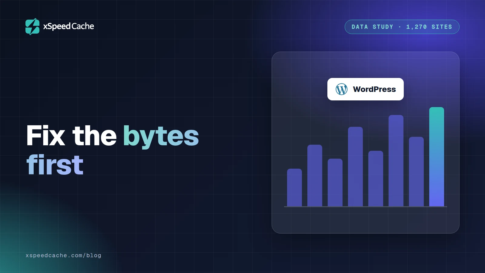 Fix the bytes first, with the WordPress logo, xSpeed cover