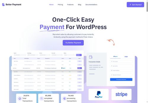 Homepage of betterpayment.co