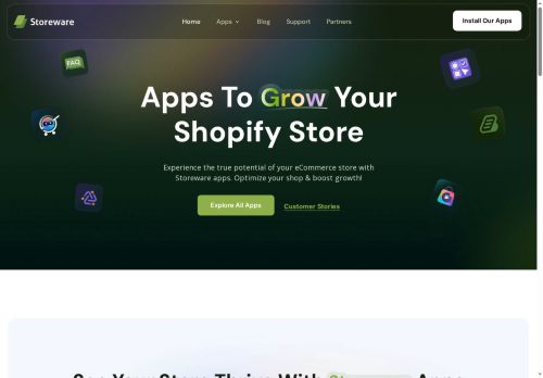 Homepage of storeware.io